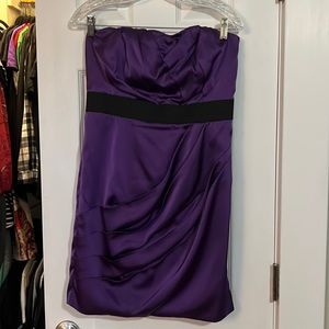 Strapless Purple Dress